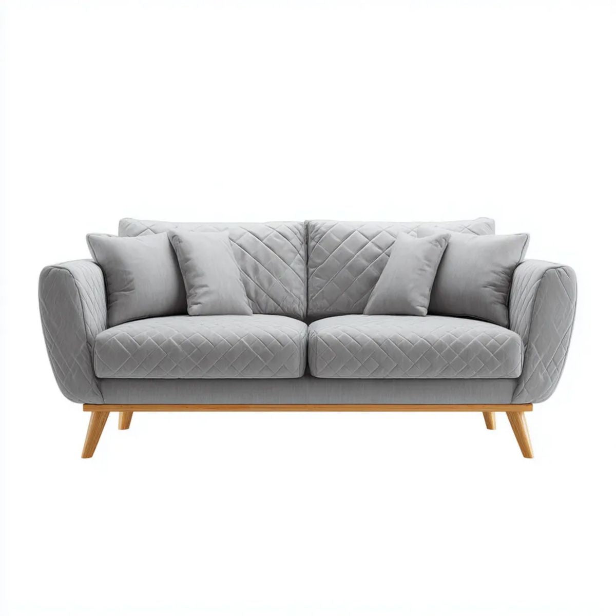 Sofa trzyosobowa szara z aksamitu, 220 × 92 × 90 cm